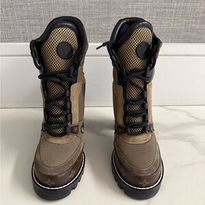 Louis Vuitton Monogram Brown and Black Boots